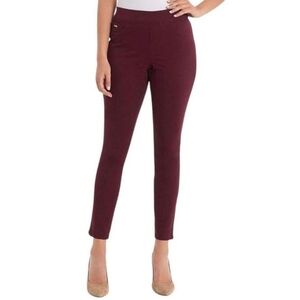 Nine West Heidi Pull-On Skinny Jeans Wine Tasting Size 10